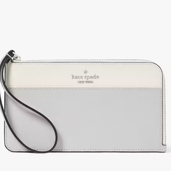 Handbags - Kate Spade Gray and Cream 3/4 ZIP NWT retail $139